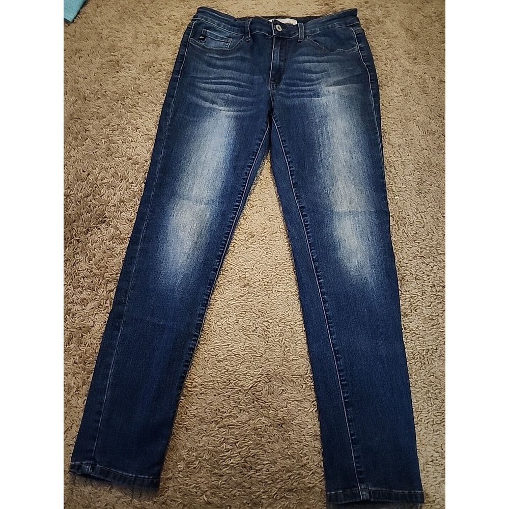Kancan Skinny Jeans Women's Junior 11/29 Blue Denim Cotton Blend Mid Rise